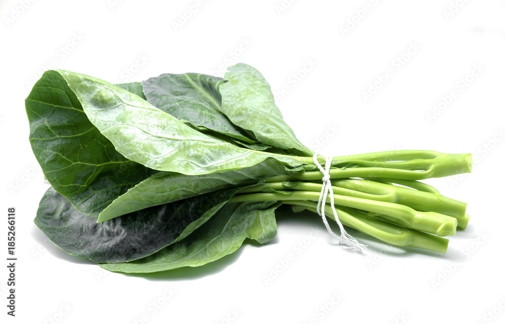 Thai style kale - Green kale isolated on white background. Thai style kale - Green kale isolated on white background.