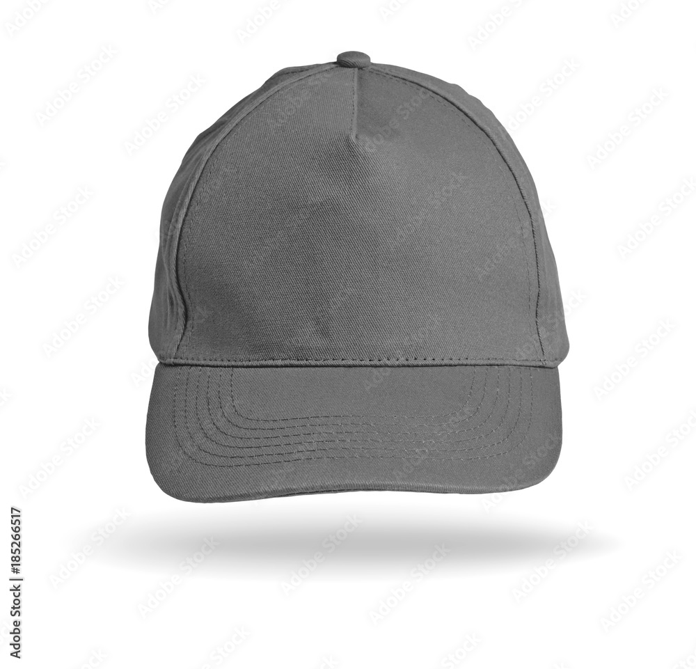 Grey Baseball Cap on a white background. Grey Baseball Cap on a white background.