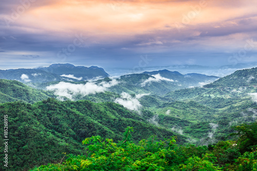 Mountains with mist in Thailand