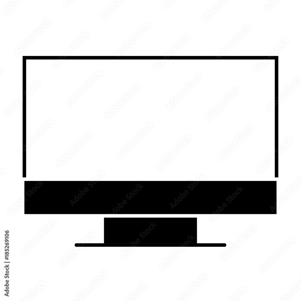 monitor computer device work equipment vector illustration pictogram monitor computer device work equipment vector illustration pictogram
