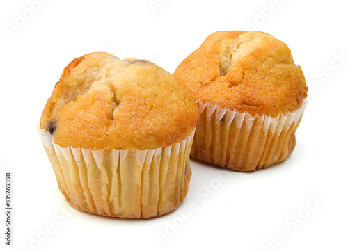 Solated muffin on white background