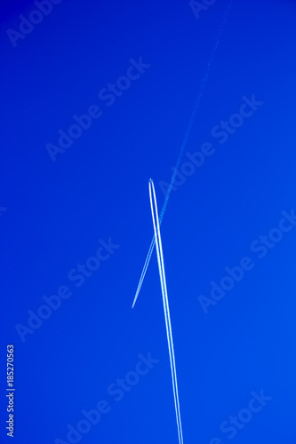 aircraft in the blue sky © Irina