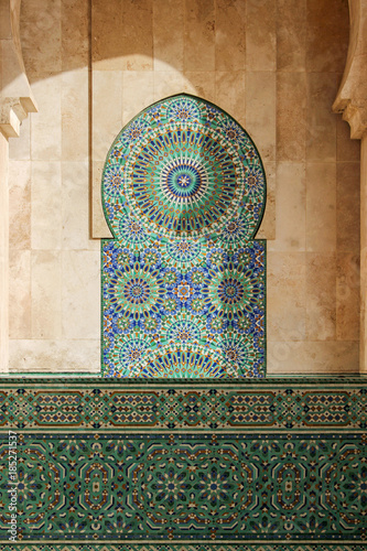 architecture at Hassan II Mosque in Casablanca