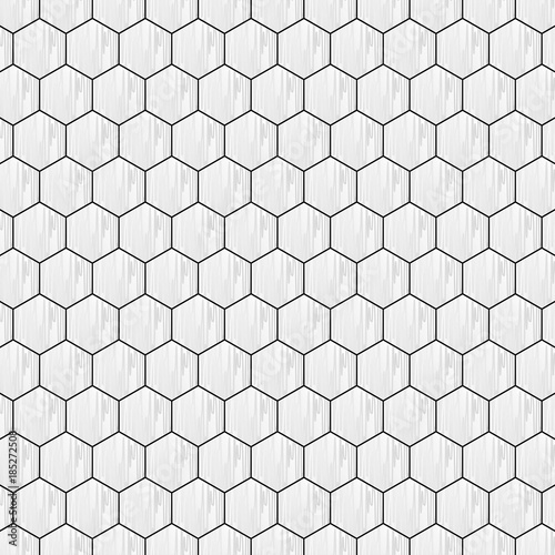 white and gray hexagonal abstract background. Seamless mosaic vector pattern. Grunge overlay texture random lines. Vector illustration