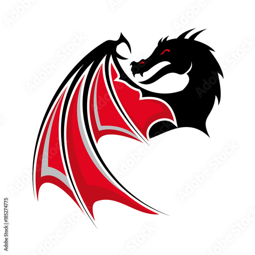 vector dragon icons