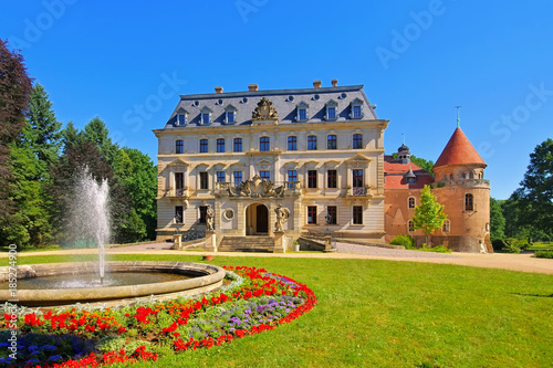 Altdoebern Schloss - Altdoebern palace in Brandenburg in summer