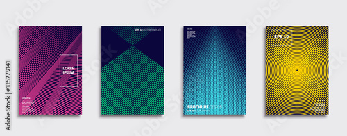 Obraz na płótnie Vector cover designs. Future Poster template. Smartphone modern background set. w salonie