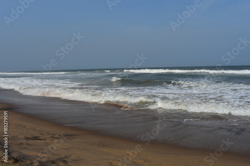 A Indian beach at sunny day with very clean shore. 