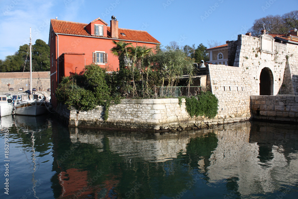 buildings on the seacoast Adriatic Zadar Croatia