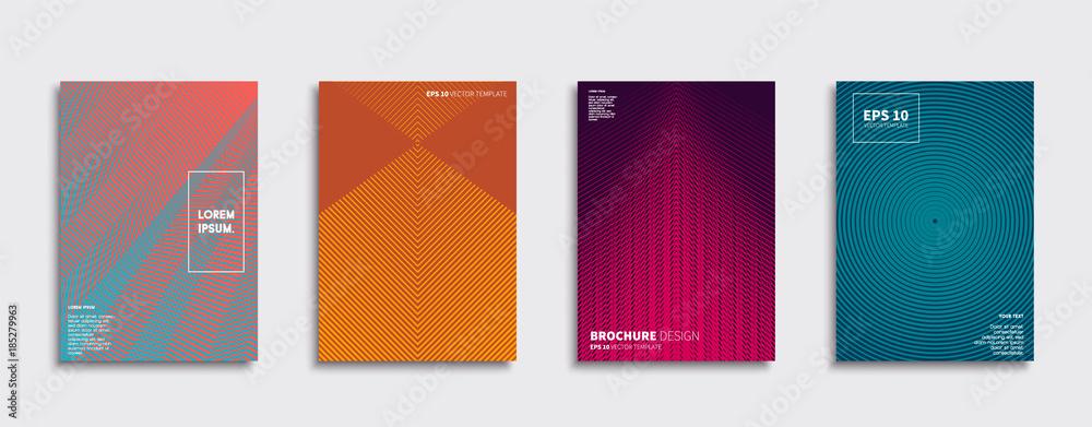 Vector cover designs. Future Poster template. Smartphone modern background set.