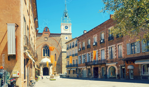 Fotografija Image of stone gothic church in Perpignan