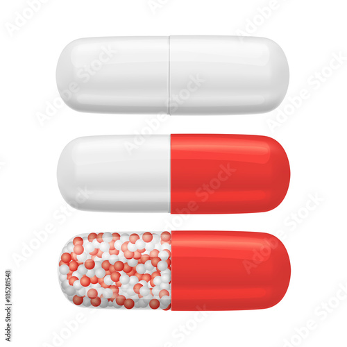 A set of three capsules