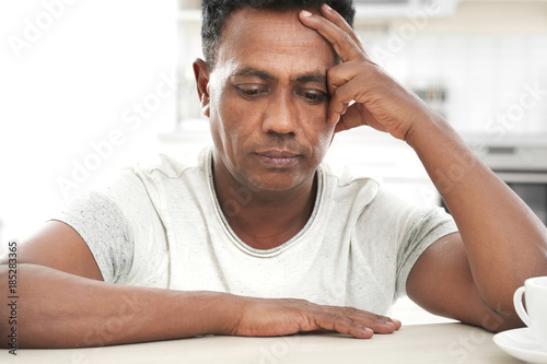 Thoughtful mature African-A...