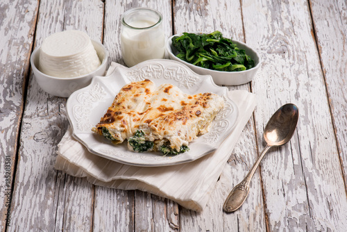 Fotografie cannelloni ricotta and spinach