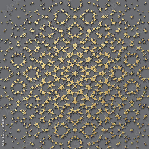 Abstract golden mosaic background. Vector golden pattern.