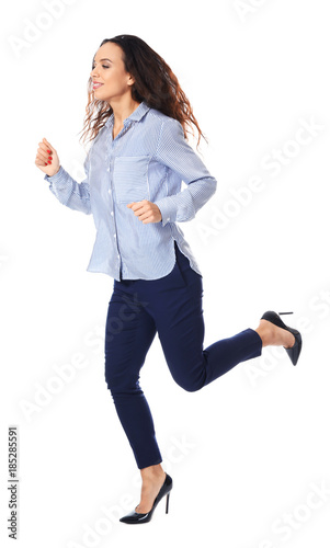Young woman in casual cloth...