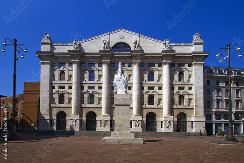 Milano Piazza Affari Borsa Italiana Lombardia Italia Europa Milan Affari Square Stock Market Lombardy Italy Europe