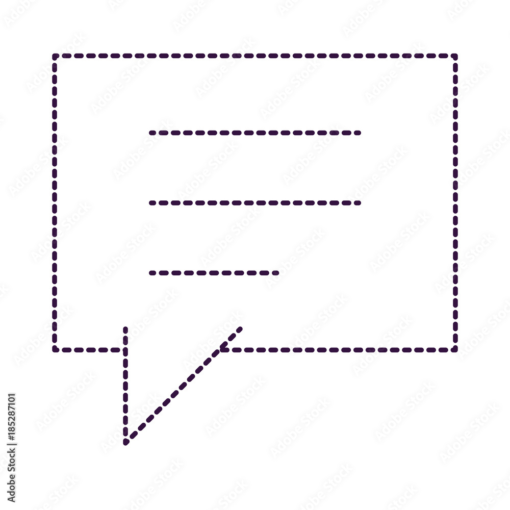 square dialogue speech with tail in purple dotted silhouette square dialogue speech with tail in purple dotted silhouette