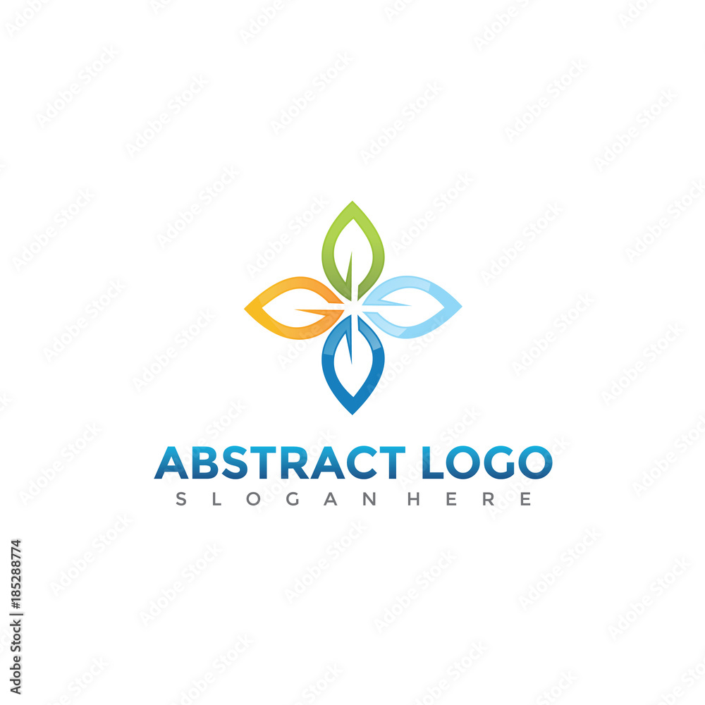 Abstract Letter Flower Logo Design. Vector Illustrator Eps. 10