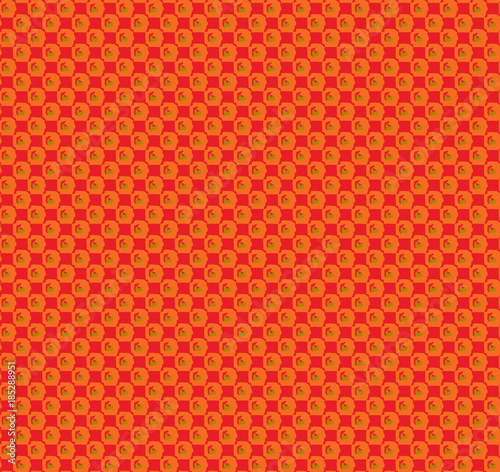 Bright red pattern with small circles