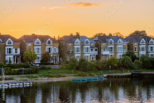 Houses along the River Thames
