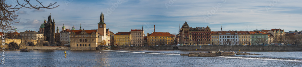 Fototapeta premium Panorama of Prague cityscape