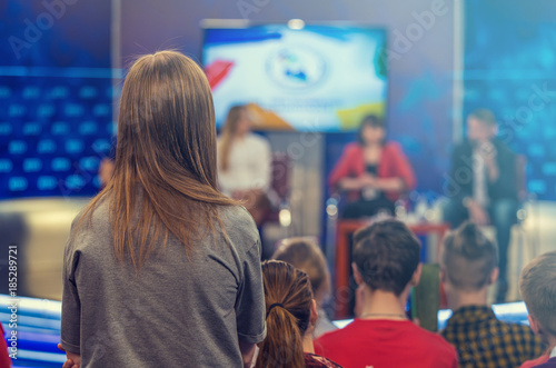 Viewers on a television talk show