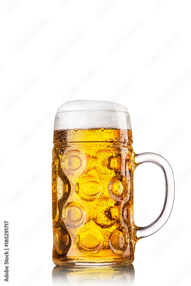 Mug with beer on white background. Still life Mug with beer on white background. Still life