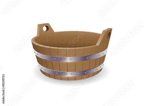 Bath and sauna poster. Vector illustration.