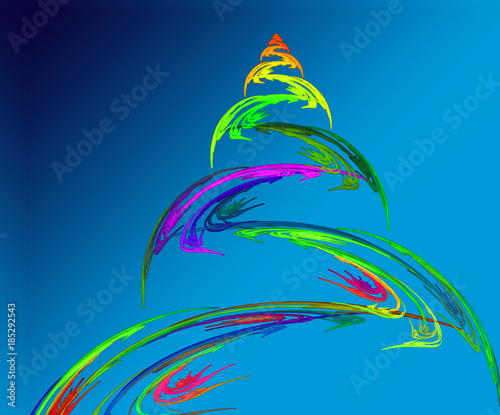 fractal Christmas tree and ball