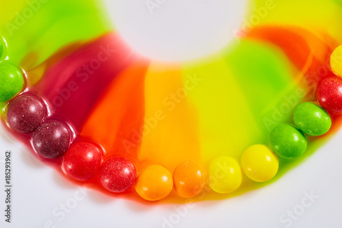 Skittles Rainbow in Water photo