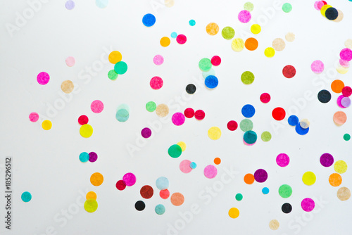 Colorful party confetti with copy space