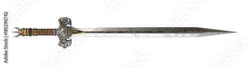 lion Sword on a white background. 3d illustration