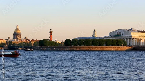 Admirality spire, Rostral Columns, Palace Bridge, Saint Isaaks Cathedral photo