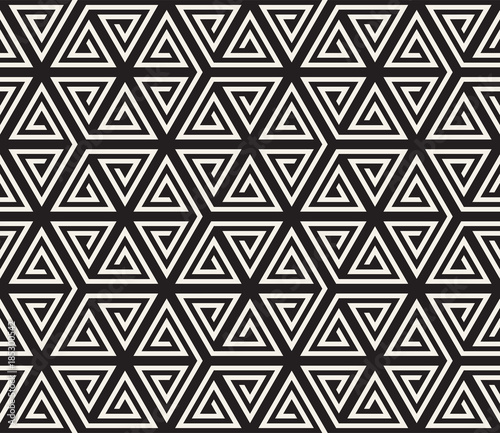 Vector seamless pattern. Modern stylish abstract texture. Repeating geometric tiling from striped elements..