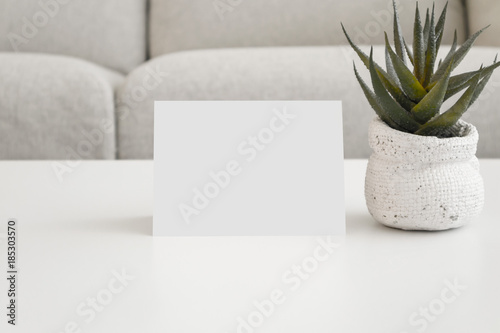 Horizontal Greeting Card Mockup Template