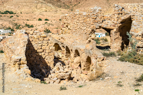 Ksar Hallouf, a fortified village in the Medenine Governorate, Southern Tunisia photo