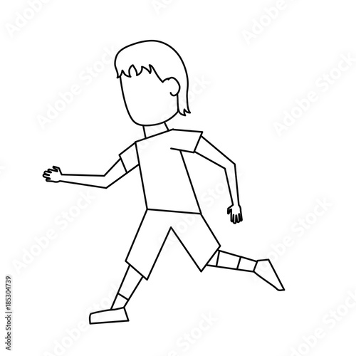 Athlete running cartoon