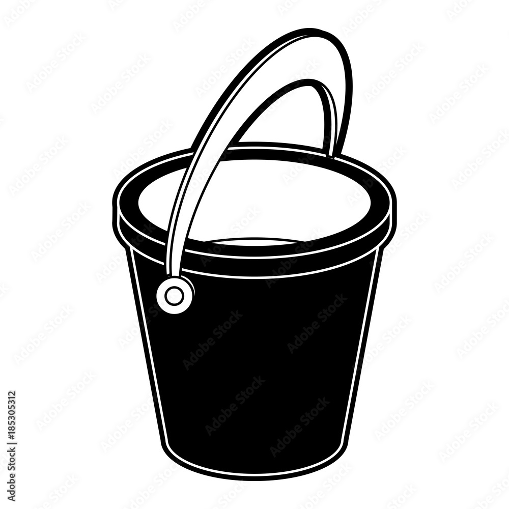 Empty Sand bucket isolated Empty Sand bucket isolated