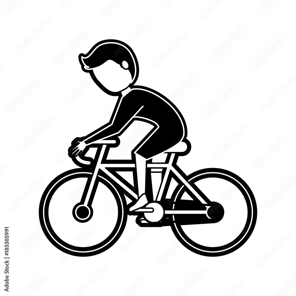 Obraz premium Cyclist on race bike