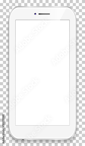 Mobile phone isolated in a transparancy background. To present your application