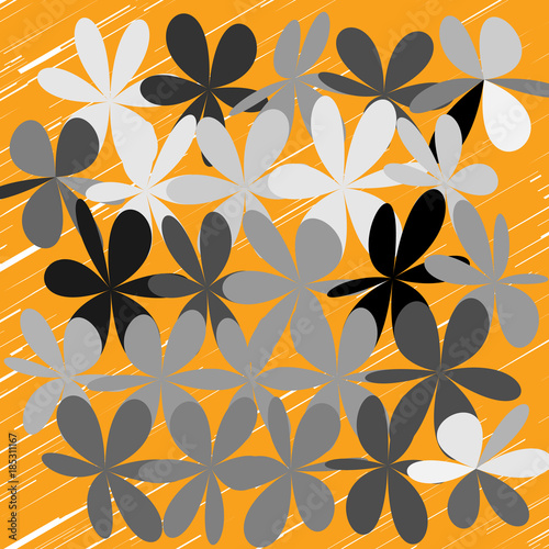  Abstract Whimsical Flower Background