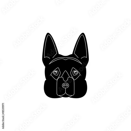 German shepherd face icon. Popular Breed of dogs element icon. Premium quality graphic design icon. Dog Signs and symbols collection icon for websites, web design, mobile app