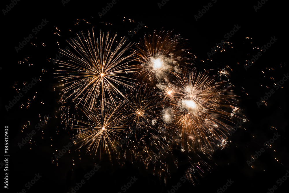 Obraz premium Golden fireworks