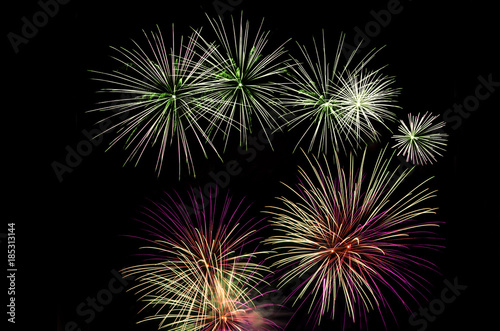 Colorful fireworks