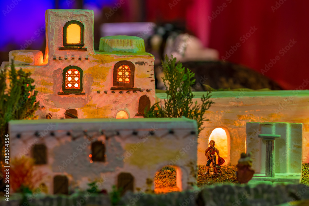 details of Christmas Nativity scene