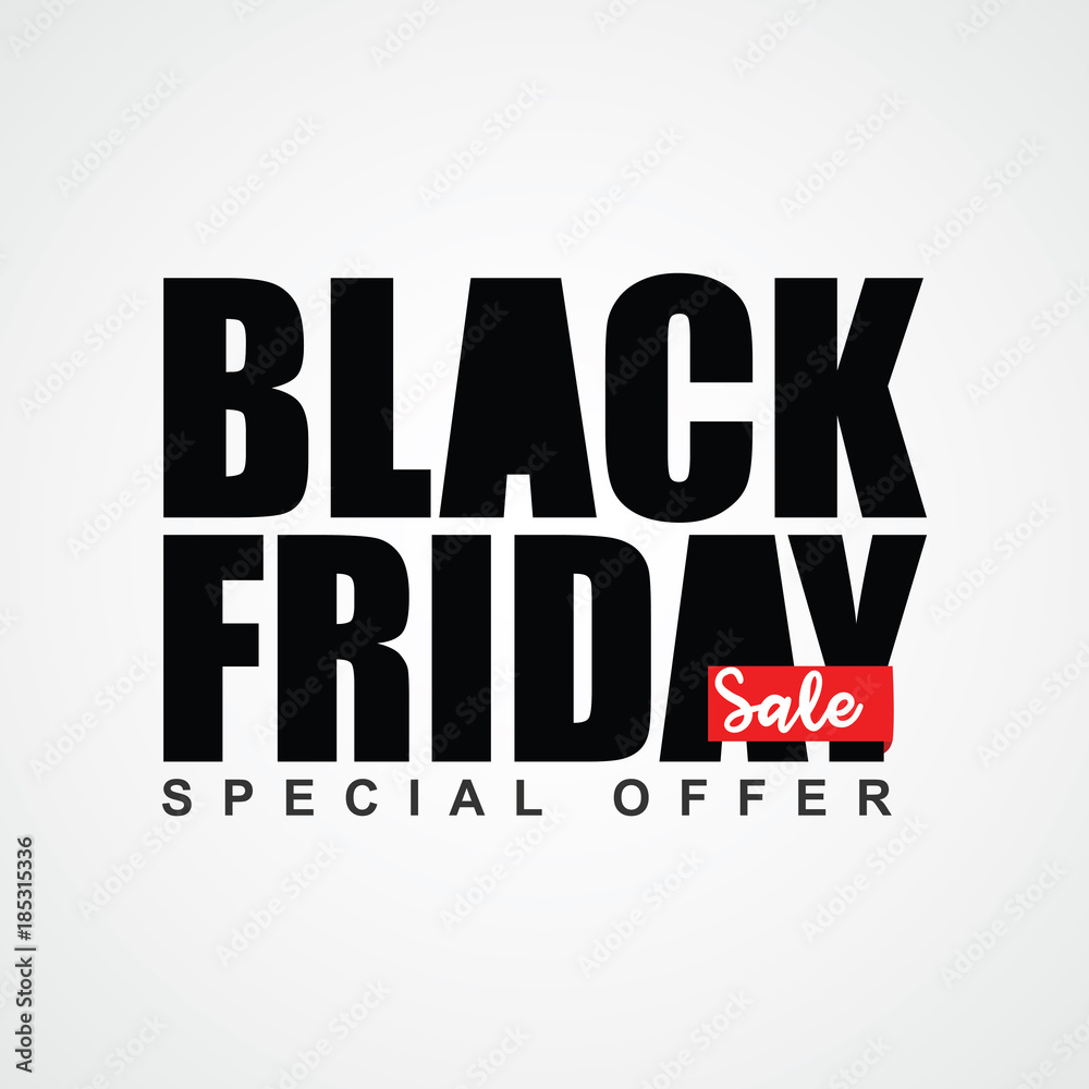 Obraz premium Black Friday Sale Special Offer Vector Template Design