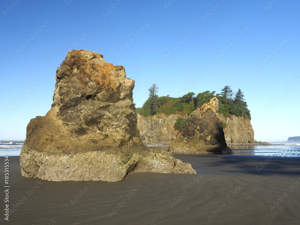 Sea Stacks Ruby Beach Washington States Coastline