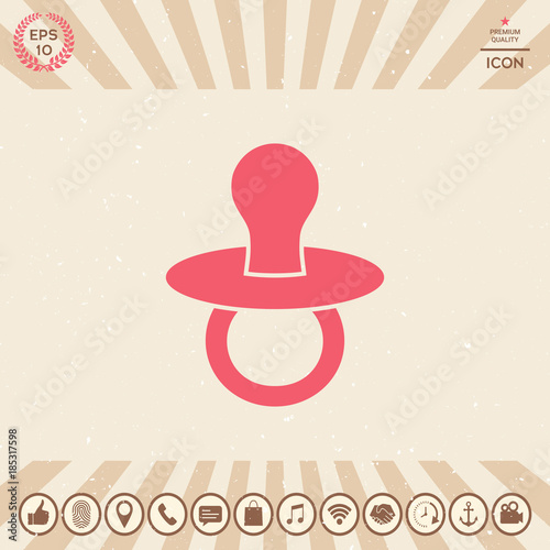 Baby pacifier -  icon