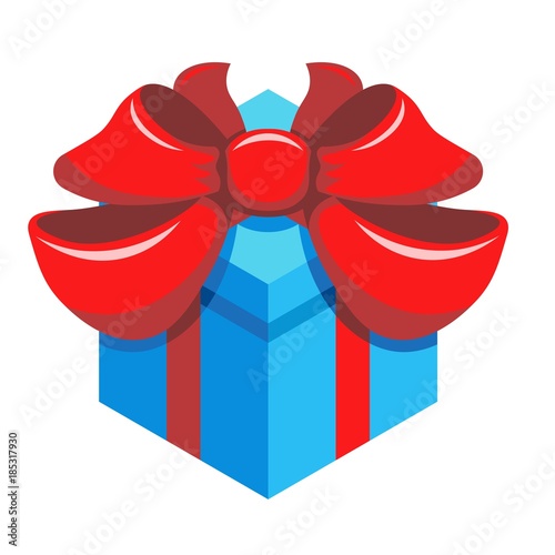 Christmas gift box isolated on white background